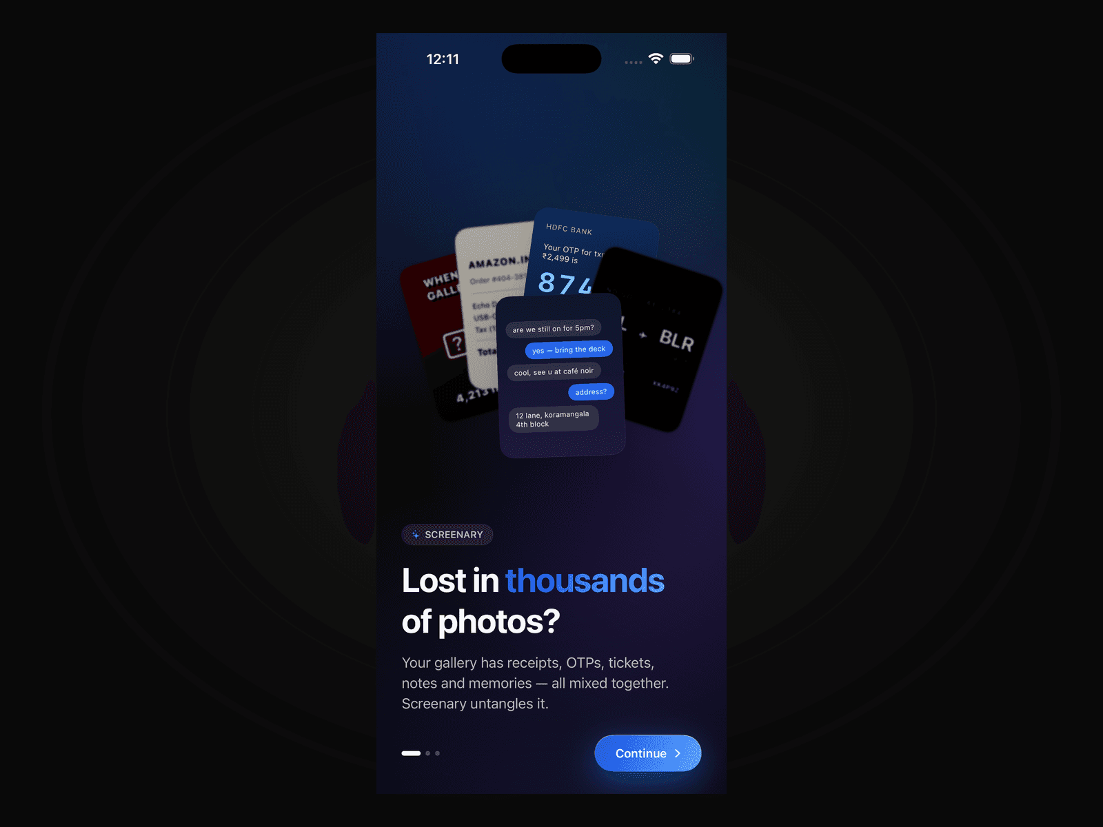 Screenary — AI photo organiser