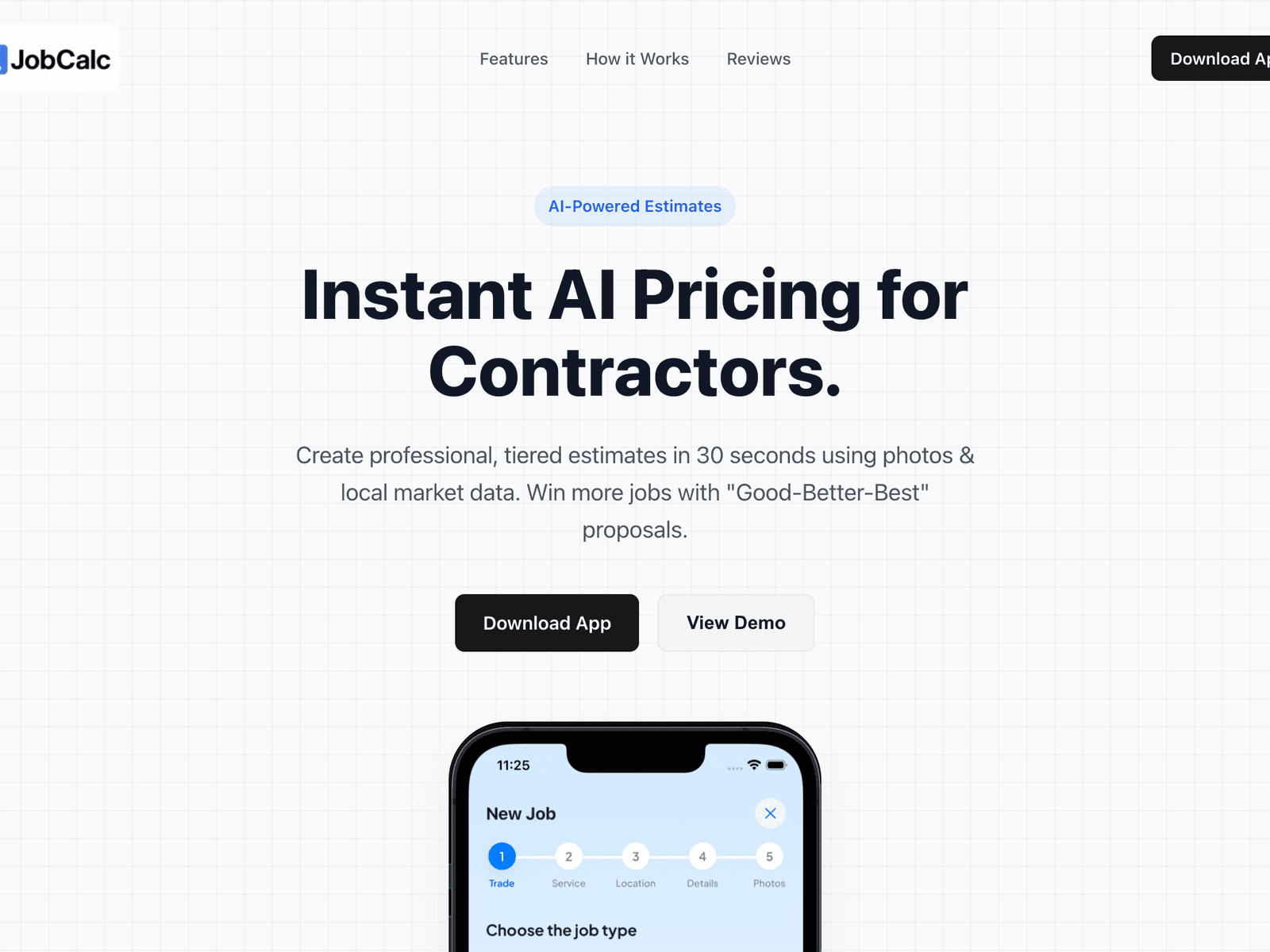 JobCalc — AI estimator for the trades